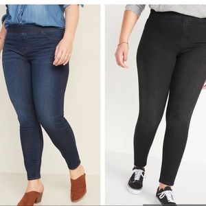 Bundle Old Navy Rockstar Jeggings Super Sculpt Skinny Black/Blue